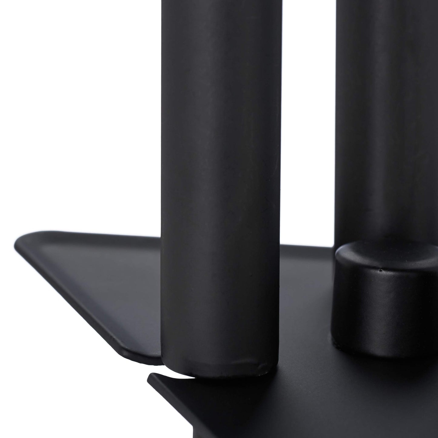 Relaxdays fireplace tool set, 4-piece set with shovel, broom, poker & holder, modern stove utensils, black