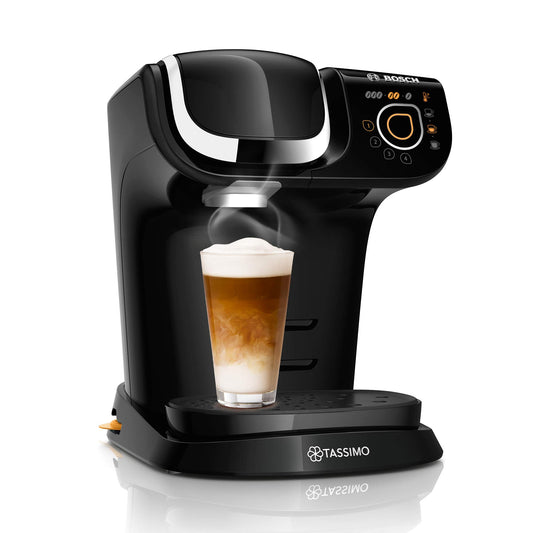 Tassimo My Way 2 capsule machine TAS6502 with water filter, over 70 drinks, drink personalization, coffee variety, easy preparation, 1,500 watts, black.