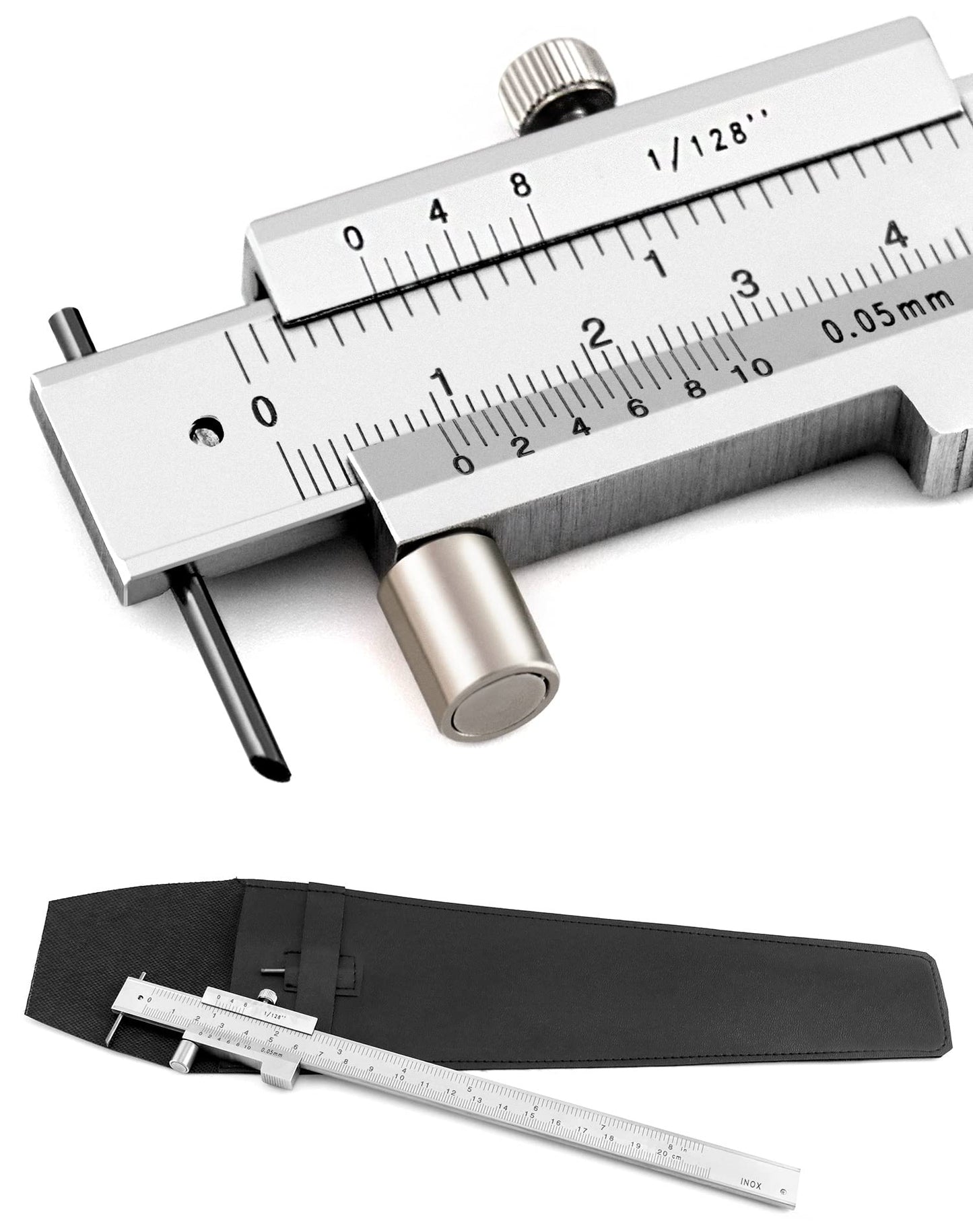 QWORK® Vernier Caliper, 0-20 cm, Stainless Steel Marking Tools