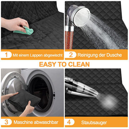 GARELF Dog Blanket for Car Back Seat, Durable Car Seat Cover for Dogs (134x118cm) with 1 Elastic Dog Seat Belt, Scratch-Resistant & Waterproof Hammock for Pets Fits All Trucks, Cars, SUVs.