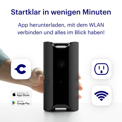 Canary View Surveillance Camera 1080p HD WiFi IP | 24/7 Live Streaming, Motion Detection, 2-Way Audio, Night Vision, 10x Zoom, Private Mode, Alexa & Google Assistant Integration, and more.