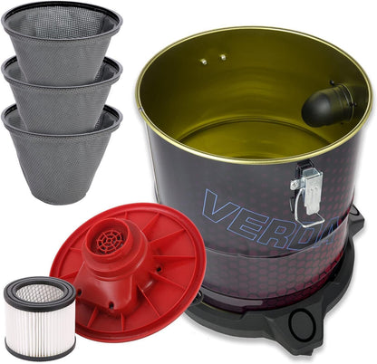 Ash vacuum 20L 1650W fireplace vacuum with HEPA filter + 3X bag filter, 2m suction hose + 4 wheels vacuum cleaner ash vacuum for fireplace SN184