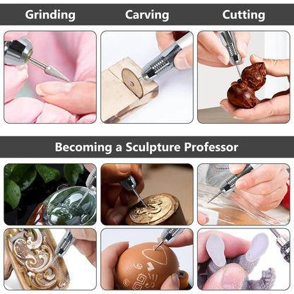 Electric engraving pen, micro engraving pen, multifunctional engraving device set, portable wireless engraving pen, wood engraving tool, DIY for jewelry engraving, wood engraving, glass engraving.