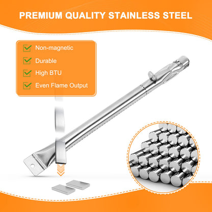 GFTIME 41.9cm Universal Burner Replacement for Enders Monroe 2010, Swiss, Broilmaster, Coobinox Flex, Enders Kansas, Napoleon Ultra Chef many grill models, stainless steel tube grill burner, 4 pieces.