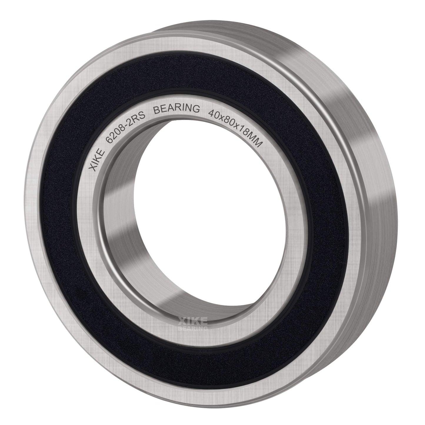 XiKe 2pcs 6208-2RS Ball Bearings 40x80x18mm Chrome Steel with Double Rubber Seals, Pre-Lubricated, 6208RS Deep Groove Ball Bearings with Covers.