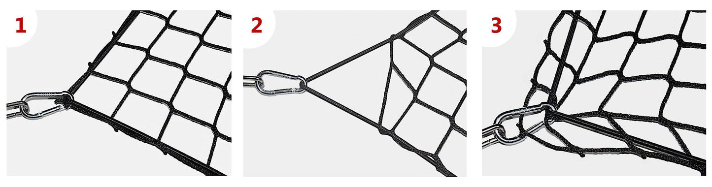 TrunkExpert trunk net compatible with Ford Kuga III SUV, from 2019, elastic luggage net organizer & security for car net storage, net bag with Velcro.