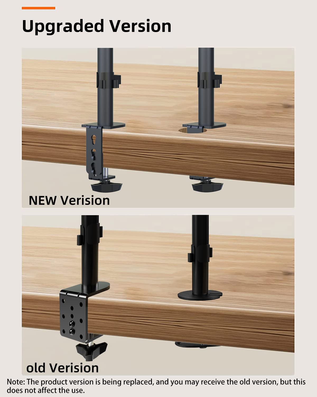 Suptek Monitor Mount for 13-27 inch Screens Monitor Stand Tilt Swivel Height Adjustable MD9401