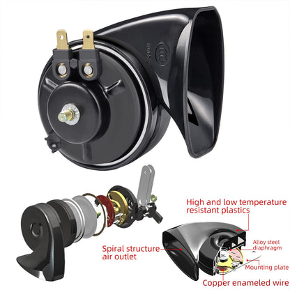 Burp Horn Car Horn Loud Horn Signal Horn for 12v Cars Trucks RVs Motorcycles Boats E-Bikes, 2 Pieces