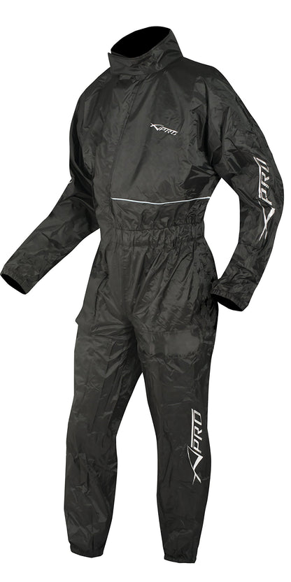 A-Pro Rain Protection Waterproof Rain Pants Rain Jacket Scooter Quad Rain Suit Black S