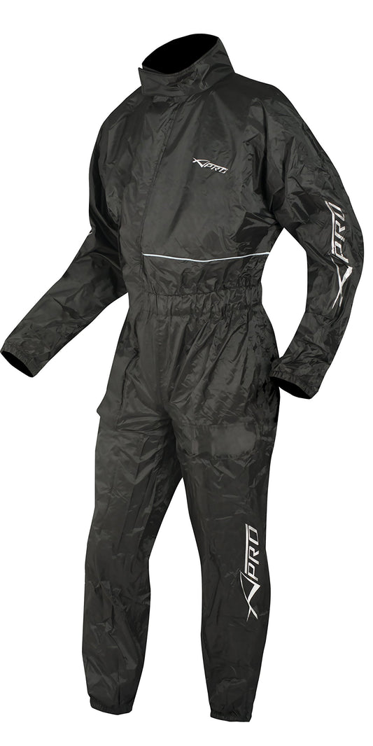 A-Pro Rain Protection Waterproof Rain Pants Rain Jacket Scooter Quad Rain Suit Black S