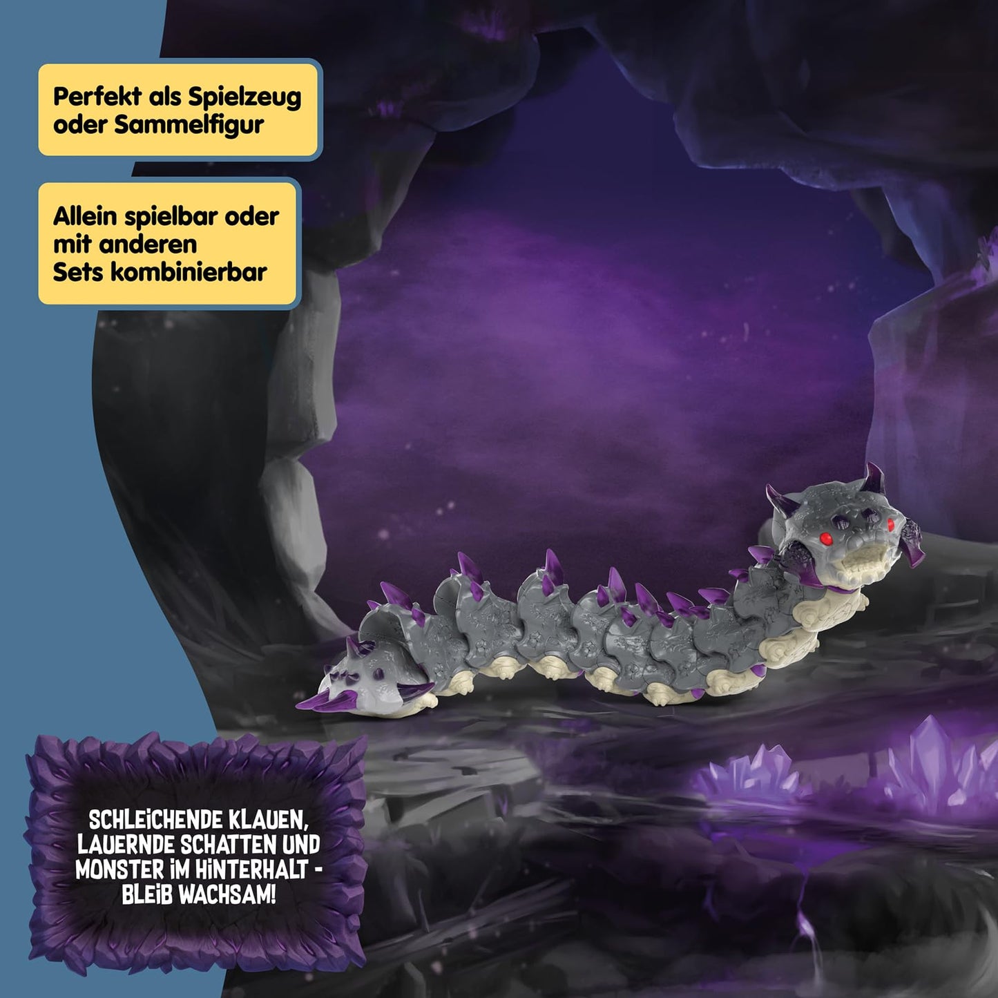 SCHLEICH ELDRADOR Creatures | Shadow Dragon 70830 | ELDRADOR Monster figurine with movable body | great gift for girls and boys | toy for ages 7+ | 5 x 26 x 4 cm