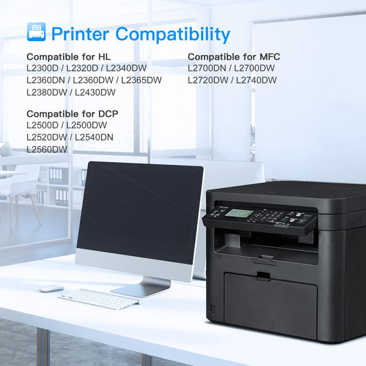 LxTek TN2320 toner compatible with Brother TN-2320 TN2320 TN-2310 for Brother MFC-L2700DW MFC-L2700DN MFC-L2720DW HL-L2340DW HL-L2300D DCP-L2520DW DCP-L2540DN MFC-L2740DW HL-L2360DN (2 Black)