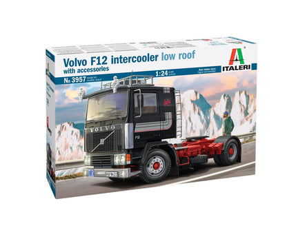 Italeri IT3957 3957S-1:24 Volvo F-12 Intercooler Low Roof-Modelmaking, Kit, Static model-making, Crafting, Hobby, Glueing, Plastic kit, Detailed, Unpainted, Multicolored