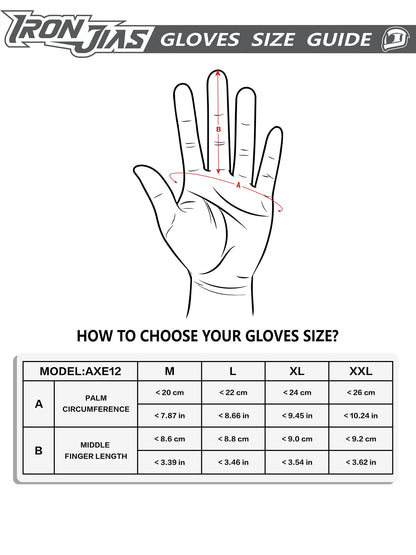 BORLENI Motorcycle Gloves Breathable Full Finger Leather Motorbike Gloves Knuckle Protection Pad Touchscreen