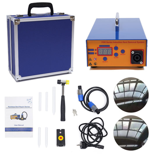 Begoniape 1.38KW Magnetic Induction Heater, 150KHz 220V Dent Repair Tool Induction Heating, Induction Heater Machine with Digital Screen 1.6M Power Output Cable Hammer