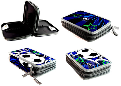 Football school bag ergonomic + anatomical school backpack | with reflectors satchel | elementary school | VERY LIGHT | 5-piece set | including gym bag, pencil case, lunch box, water bottle