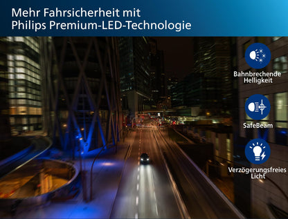 Philips Ultinon Pro6000 Boost gen2 Direct-fit H4-LED headlight bulb with road approval*, +300% brighter light**