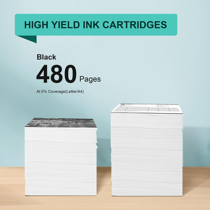 LOFBLAT 302 XL Black Replacement for HP 302 Ink Cartridges for HP Envy 4525 4520 4527 4522 HP DeskJet 3630 3633 3636 3638 HP OfficeJet 3831 3830 5220 Ink Cartridges (Black, 2 Pack)