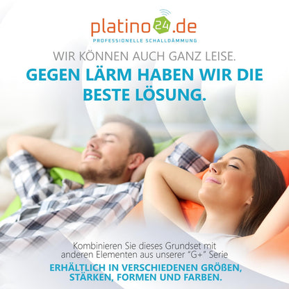 Platino24 Basotec G+ I Acoustic Panels 10 Pieces I Stylish Wall Panels in Light Grey I High-Quality Foam Acoustic Panels I Soundproofing Panels for Office, Studio & Home.