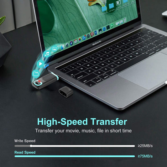 128GB USB 3.0 Flash Drive, Vansuny High Speed USB Stick with LED Indicator for PC/Laptop/Car Audio/Smart TV (128GB, Cyan)