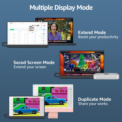 cocopar Portable Monitor 15.6 inch 1080P Travel Monitor 85% sRGB with Speaker HDMI USB-C External Display for Laptop MacBook Surface PC Xbox PS4/5, VESA mountable with Cover Stand