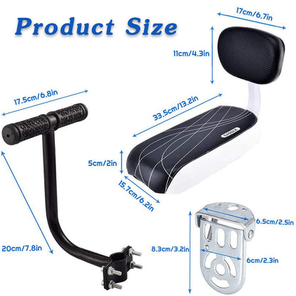 Auvstar Kids Safety Bicycle Rear Seat Accessory Set, Rear Seat Cushion Armrest Footrest Set for Girls/Boys/Children.