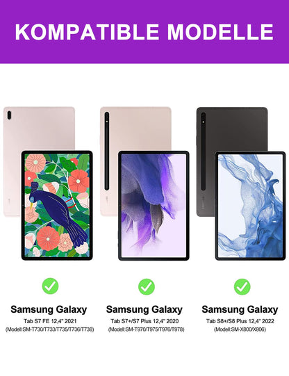 IVEOPPE Galaxy Tab Fe keyboard with touchpad, keyboard case for Galaxy Tab S7 FE/S7+/S8+ 12.4''