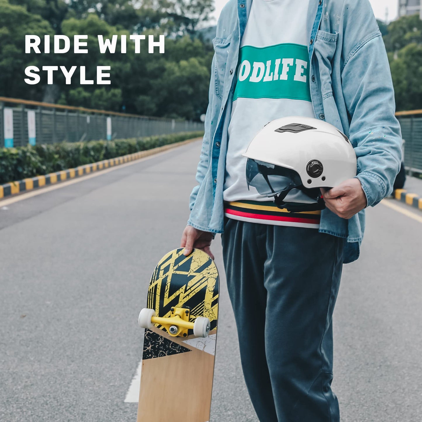 Westt scooter helmet bicycle helmet skate helmet for men and women E scooter helmet E-bike helmet roller helmet with tinted sun visor for teenagers and adults