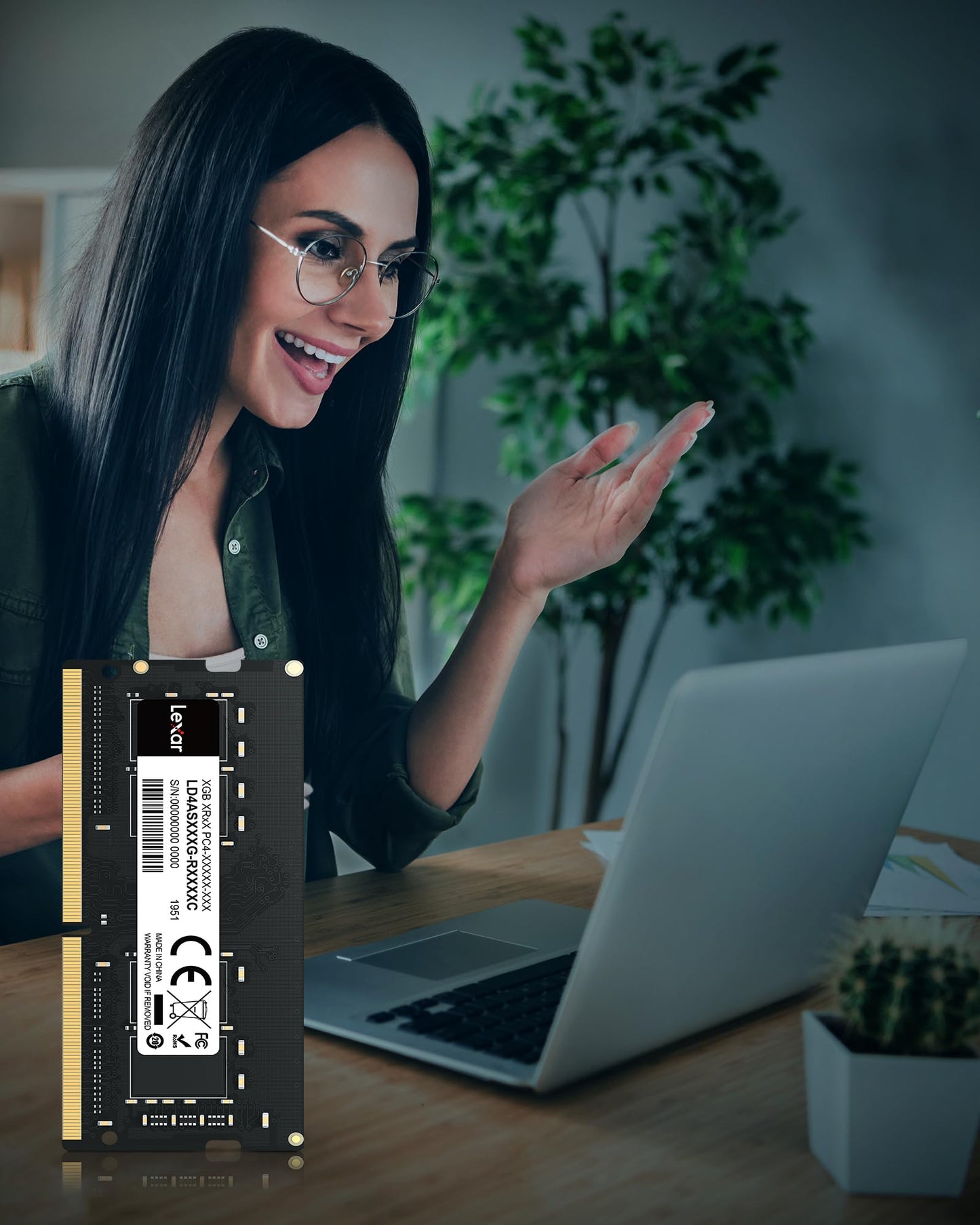 Lexar SODIMM DDR4 16GB, 3200 MHz Laptop RAM, 260-Pin SODIMM Laptop memory, High-performance SO-DIMM, PC computer memory, High-performance CL22-22-22-52 desktop memory, 1.2V