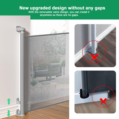 Muaket stair gate/door gate retractable 0-170CM, gray