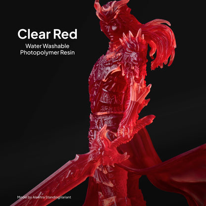 ELEGOO Resin Water Washable 2kg Transparent Red, 405nm LCD UV-Curing 3D Printer Resin for MSLA/LCD/DLP Resin 3D Printers.
