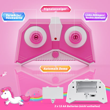 Hot Bee Remote Control Car for Girls aged 3-6 years, car toy for girls aged 3-6 years, unicorn gift for girls aged 3-6 years.