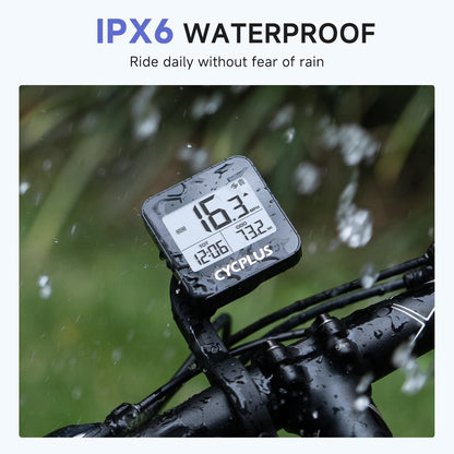 CYCPLUS GPS Bike Computer Wireless Bicycle Speedometer Bike Computer IPX6 Waterproof Odometer GPS Speedometer Cycling G1 (New Upgraded)