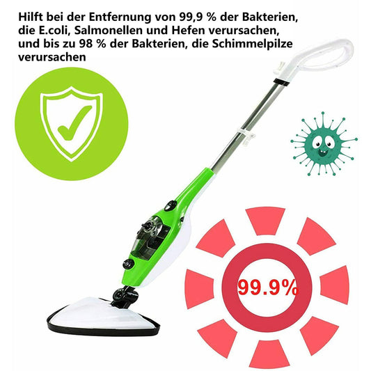 Steam cleaner, 10-in-1 steam cleaner for cleaning any floor, 1300W floor cleaner, electric carpet steam cleaner, detachable handheld unit, for hardwood/tile/laminate/ceramic floors.