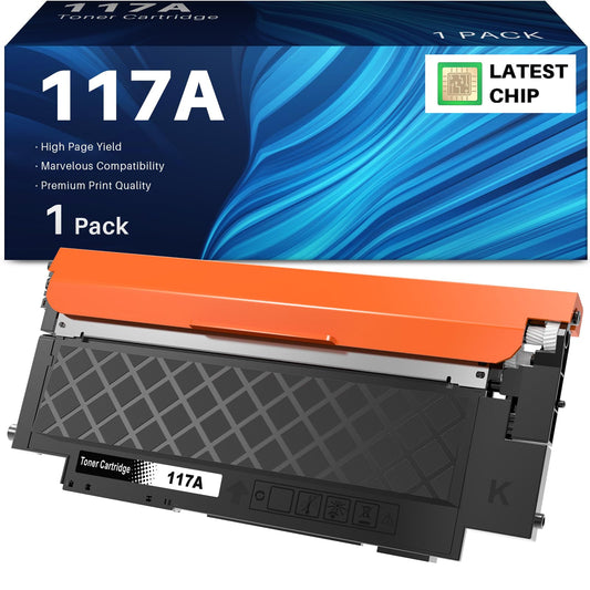 INK4U 117A toner cartridge as a replacement for HP 117A Color Laser MFP 179fwg 178nwg 150nw 179fnw 178nw 150a W2070A W2071A W2072A W2073A printer toner - black.