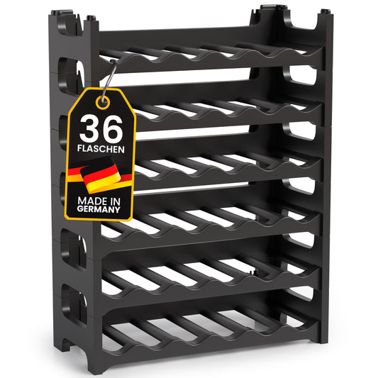 Alpfa bottle rack Made in Germany anthracite for 36 bottles stackable.