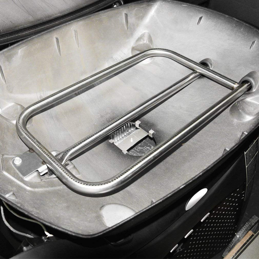 Stainless steel burner tube fits Weber Q300/Q3000 series gas grills (replacement part 60036/80387/65032).