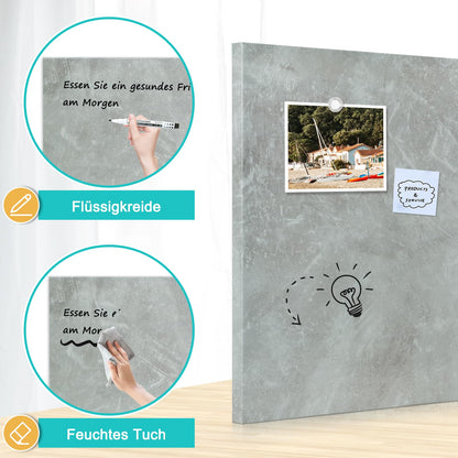 DOLLAR BOSS Magnetic Whiteboard, 50 x 70cm hanging magnet board, Magnetic Memo Board with 4 magnets and 2 markers.