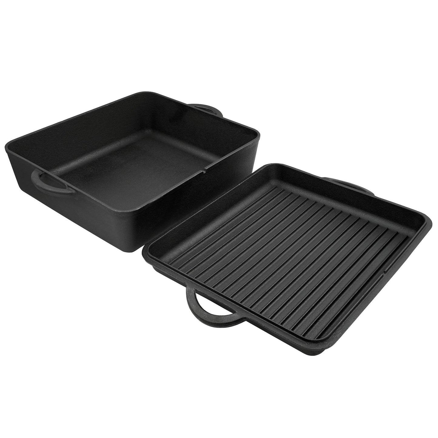 BBQ-Toro Dutch Oven Pan | Cast Iron Pot | 10.8 liters | Preseasoned | Dutch Oven with Lid | DOSQF