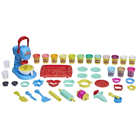 Play-Doh Kitchen Creations Kitchen Machine and Cookie Party Playset for kids aged 3 and up, comes with 15 cans.