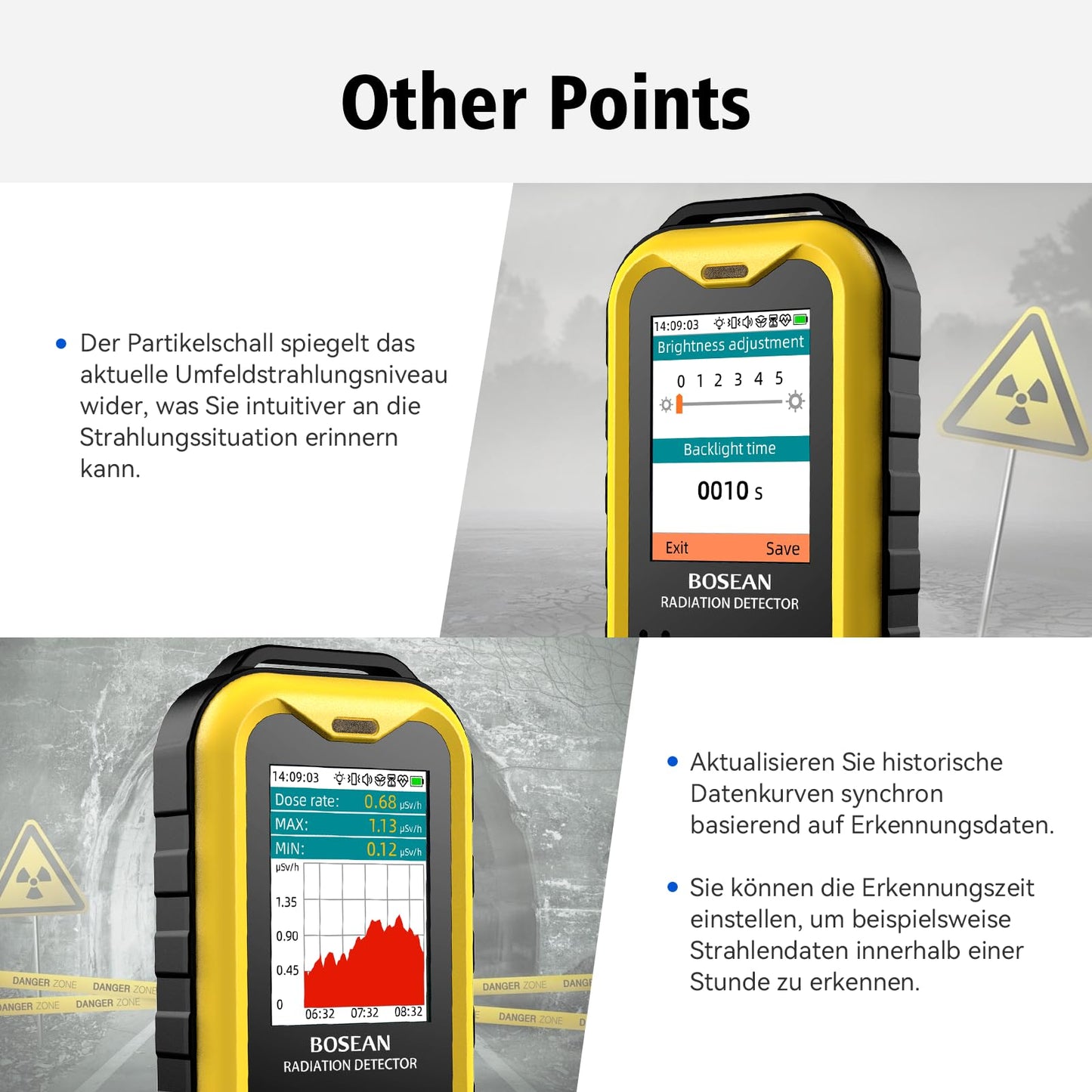 FS5000 Geiger counter Radioactivity Detector Nuclear radiation meter with PC software Beta Gamma X-ray Rechargeable Radiation monitor Radioactive tester