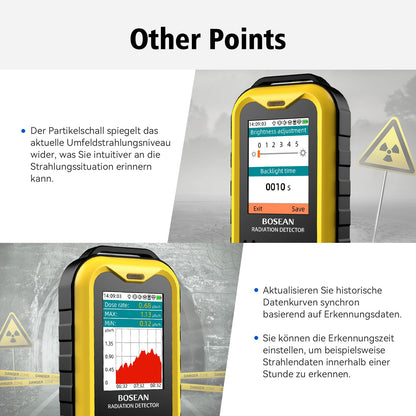 FS5000 Geiger counter Radioactivity Detector Nuclear radiation meter with PC software Beta Gamma X-ray Rechargeable Radiation monitor Radioactive tester