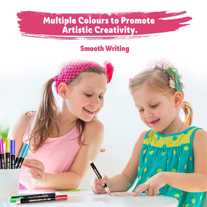 Lenski Gifts for Girls, Glitter Pens, Magic Pens, Children's Advent Calendar Fillers, Girls Gifts 4-12 Years, 48 Outline Pens, Magic Metallic Pens for Scrapbooking, Kids Craft Kit