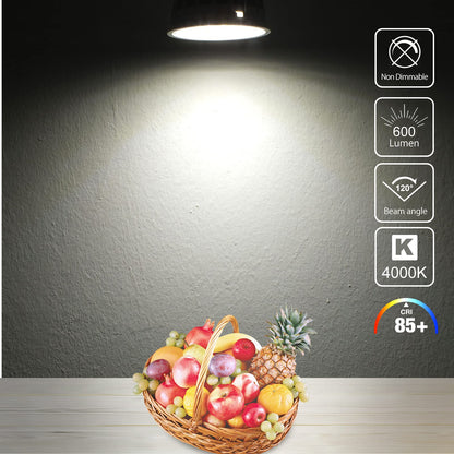 Aiwode GU5.3 MR16 LED Bulb, 5W Natural White 4000K, Replaces 50W Halogen Bulb, 600LM CRI85, 120° Beam Angle, DC12V Non-Dimmable Gu5.3 Spotlight, Pack of 10.