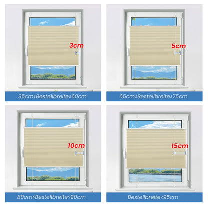 TFSKY Pleated Shade without Drilling Darkening Clampfix Light Beige W39.4 x H47.2 in Thermo Pleated Shades Darkening 100% Lightproof Pleated Blind for Window & Door Blackout Pleated Shade Sun Protection Privacy Screen