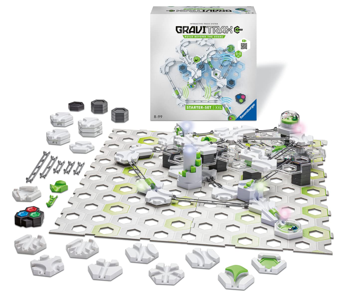 Ravensburger GraviTrax POWER Starter Set XXL for kids aged 8+ & Ravensburger GraviTrax POWER Expansion Interaction. Electronic accessories for spectacular marble runs, for kids aged 8+.