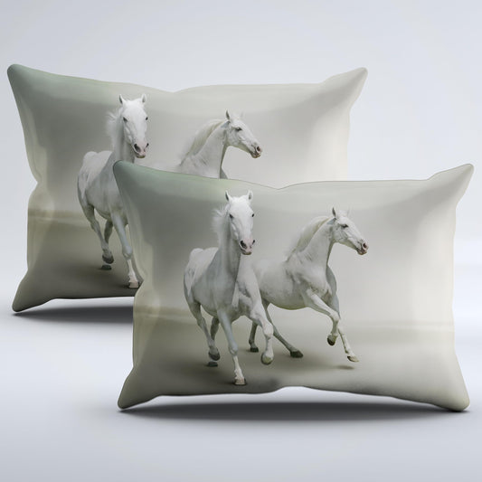 IUNTWEIE Horse Bedding 135x200, 3D Horse Bedding Sets with Zipper, Super Soft Comfortable Microfiber Bedding, 3-piece Duvet Cover 135 x 200 cm + 2 Pillowcase 50 x 75 (Horse-4, 135x200cm)