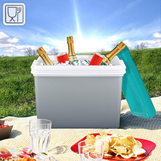 Cooler box 35L insulated box cooler bag camping thermobox isolation bag gray (cooler box 35L)
