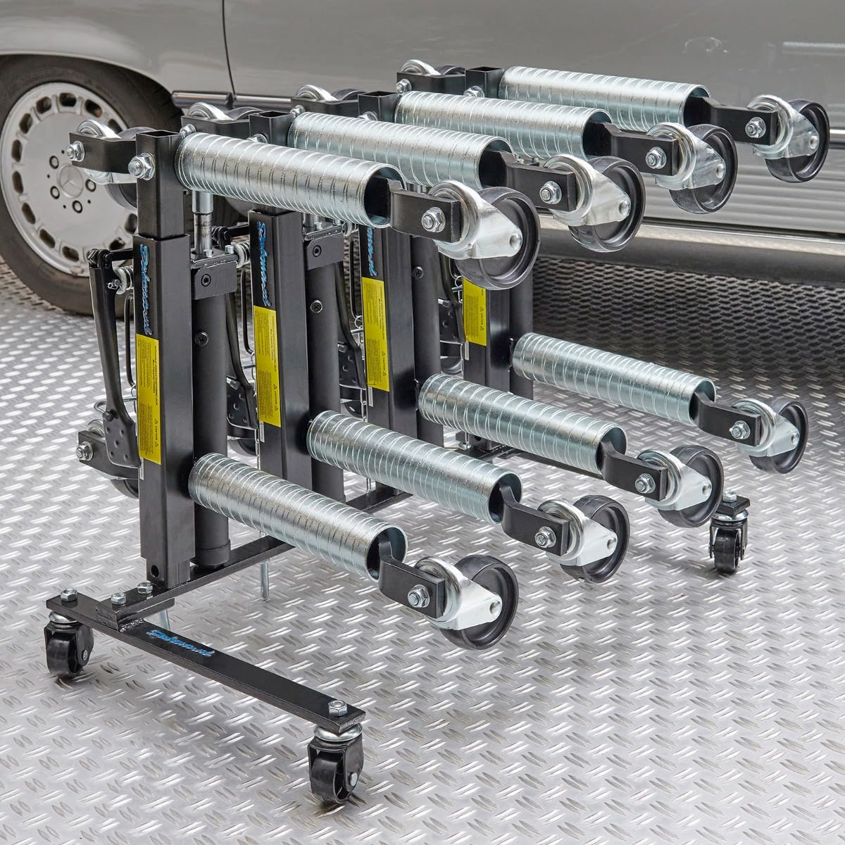 Datona storage trolley for hydraulic jacks