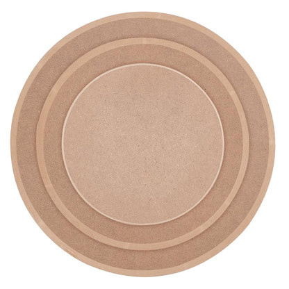 BENECREAT 3 Piece Round Pottery Form, Ceramic Slab Mold, Wooden Density Plate Printed Blanks, Peeling Clay Slab for DIY Ceramic Cutting and Printed Blanks
